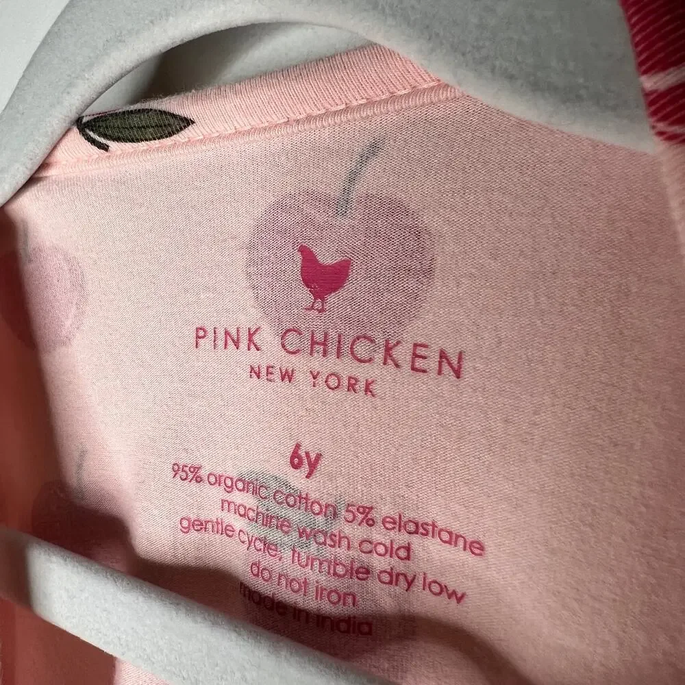 Pink Chicken Apple Dress Girls Size 6